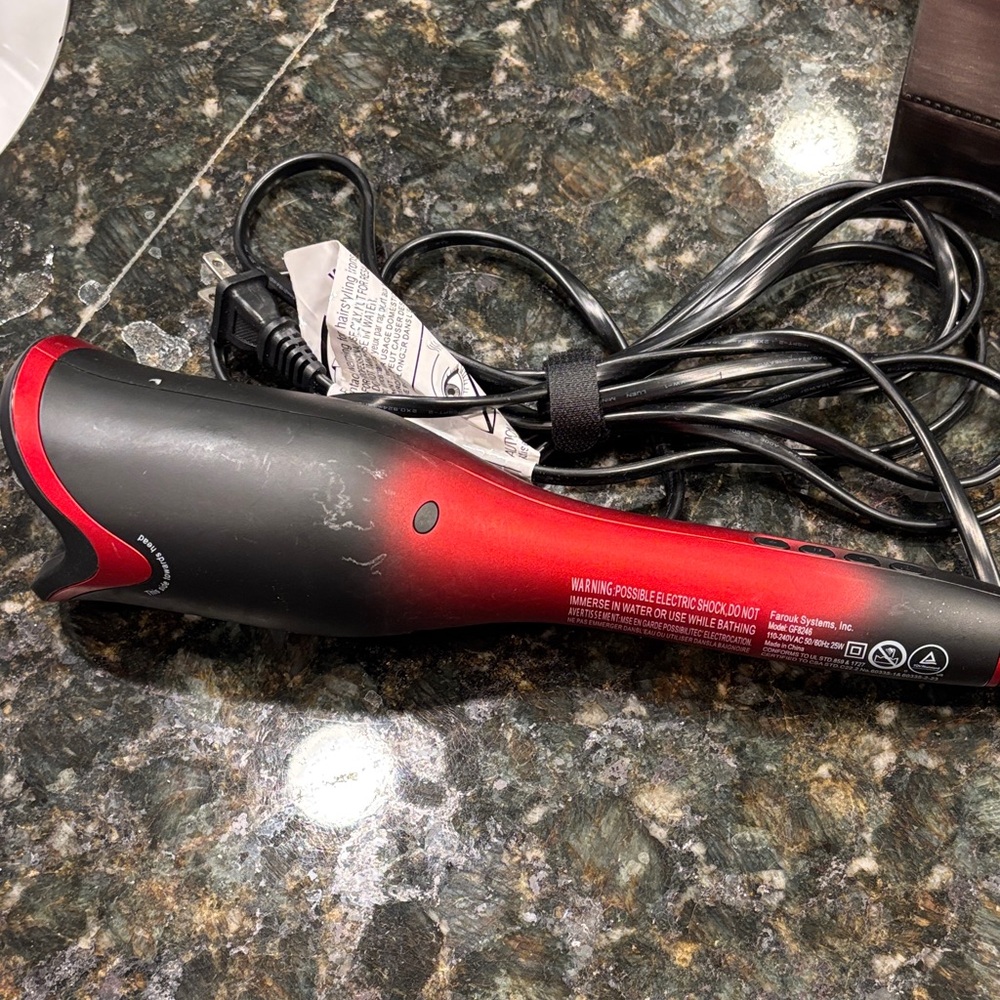 CHI Lava Red Spin and Curl Hair Curler - Picture 4 of 4